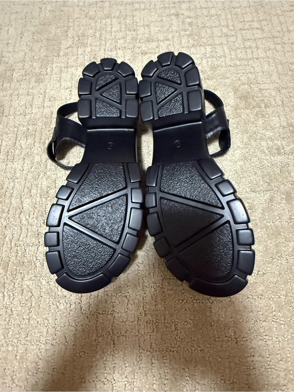 Refresh Women's Black Chunky Platform Sandals - Lightweight - BOGO